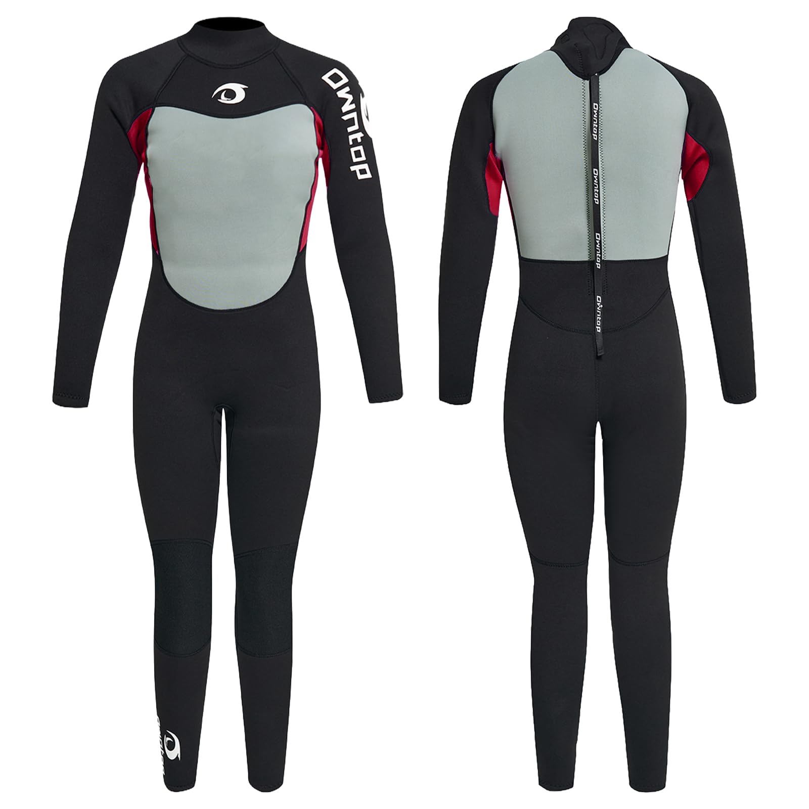 Owntop 5 mm Neoprenanzug für Herren | Winter-Neoprenanzüge in voller Länge | UV50+ Sonnenschutz | warmer Neoprenanzug | 5/3 mm Reißverschluss hinten