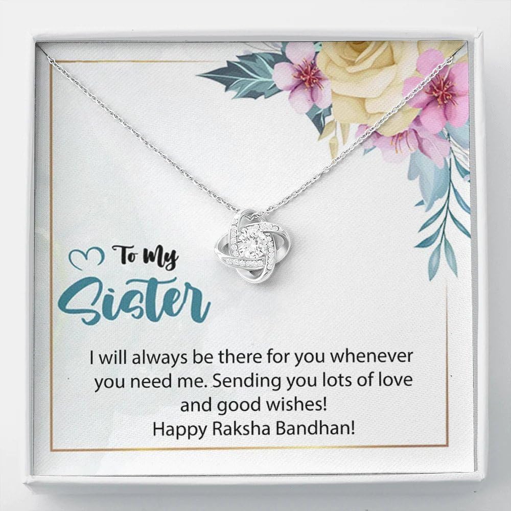 RAKVA925 Silver Rakhi Gift Meaningful Rakhi Gift for Sister - Pure Silver Pendant and Message Card Gift Box