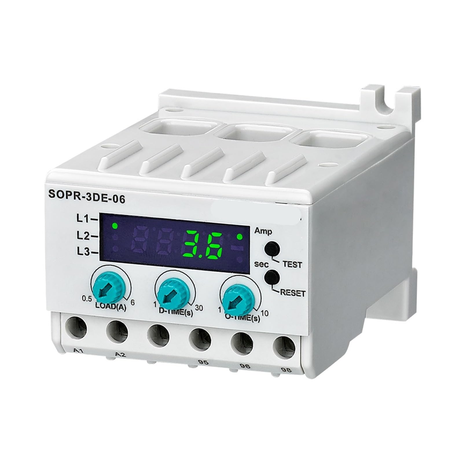 BALYDLUL SOPR-3DE Digital Overload Relay Motor Protector Thermal Overload Relay(Un 90-260VAC,5-60A)