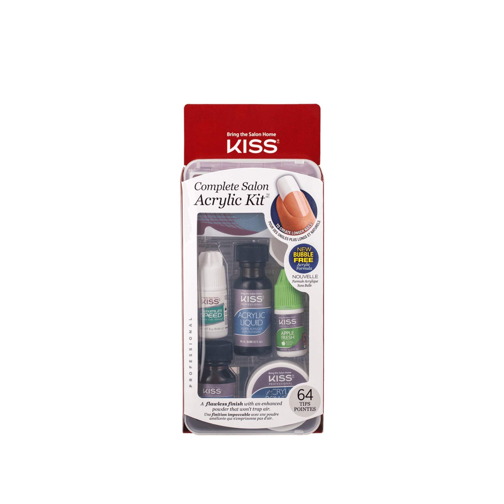 KISS Complete Salon Acrylic Nails Manicure Kit, 64 Nails Buy Online in