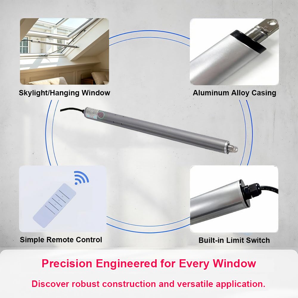 Abridor De Ventanas Eléctrico,Con Control Remoto E Interruptor,24V Cc 500