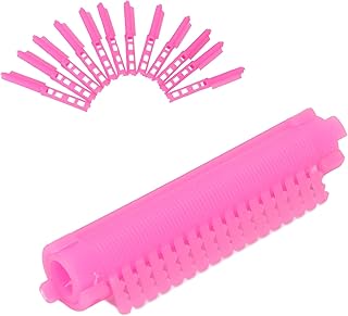 Hair Curling Iron, Curling Iron Set Hair Root Perm Wand Curling Iron Perm Wand Set Salon Hair Curling Iron Perm Wand Hollow Hair Perm Clip For Barber Shop Home(rose Red)