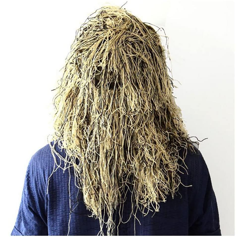 Camo Face Mask Hunting Hats Ghillie Face Mask Turkey Camo Hunter Headwear Hunting Mask Accessories (Desert camo)