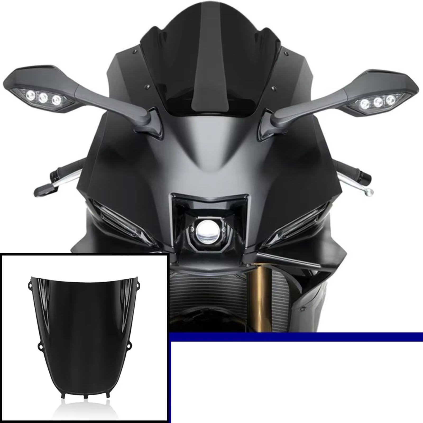 Compatible Avec Yamaha Pour YZFR9 2025 2026 Protecteur Déflecteur D'écran Moto Double Bulle Spoiler Pare-Brise