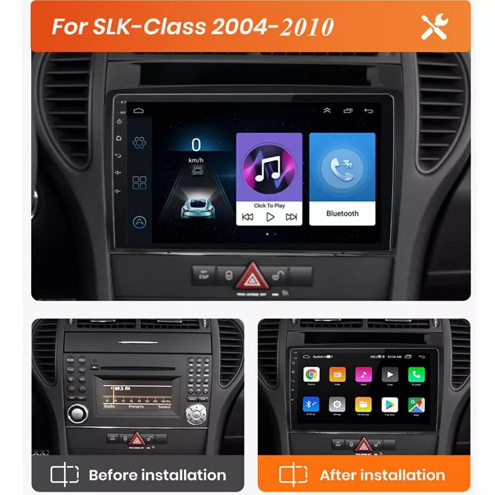 RoverOne Autoradio GPS pour Mercedes Benz Classe SLK Classe SLK R171 2004–2011 Carplay Android Auto Bluetooth Stéréo Navigation Sat Bluetooth WiFi RoverOne Autoradio GPS pour Mercedes Benz Classe SLK Classe SLK R171 2004–2011 Carplay Android Auto Bluetooth Stéréo Navigation Sat Bluetooth WiFi