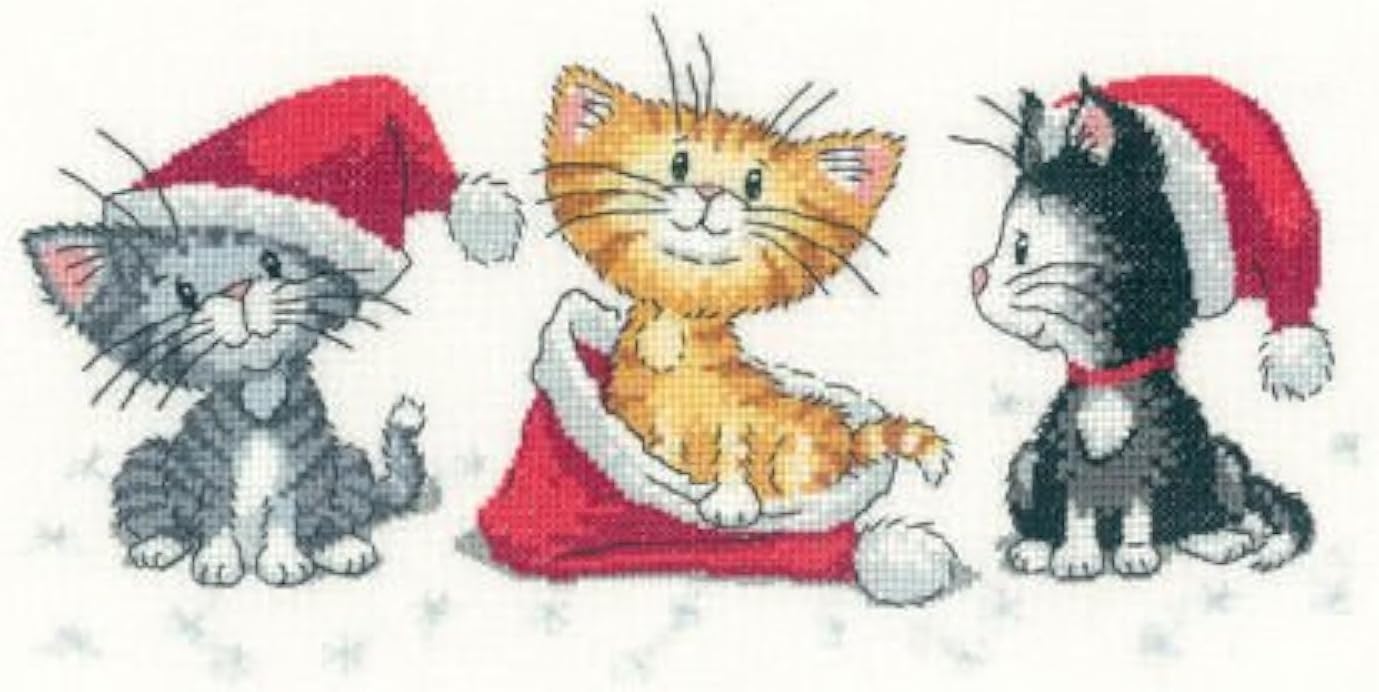 Christmas Kittens Cross Stitch Kit