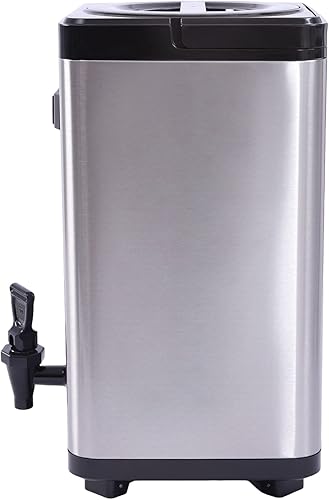 Miniatura 7 de Dispensador de bebidas aislado de acero inoxidable de 12 litros dispensador de bebidas heladas y calientes con termómetro y grifo para mantener