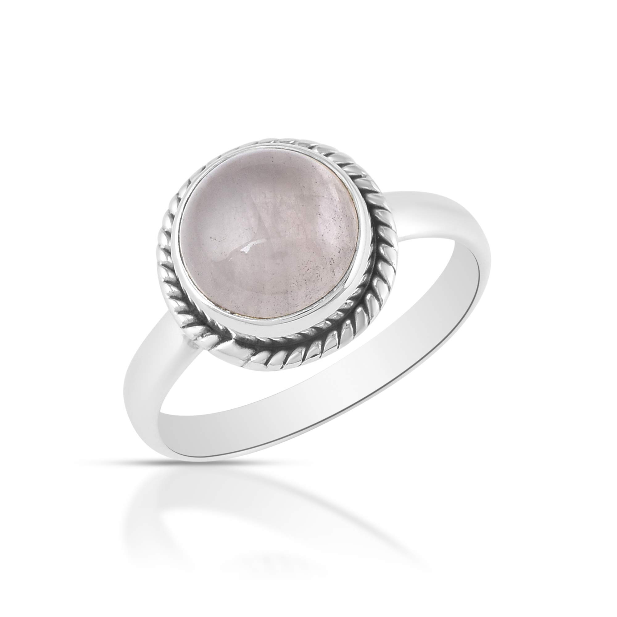 MAHAL JEWELS 925 Sterling Silver Rose Quartz Designer Ring | Office Wear Finger Ring for Girls (Sz-20) (B096STRDFG) Amazon Price History, Amazon Price Tracker