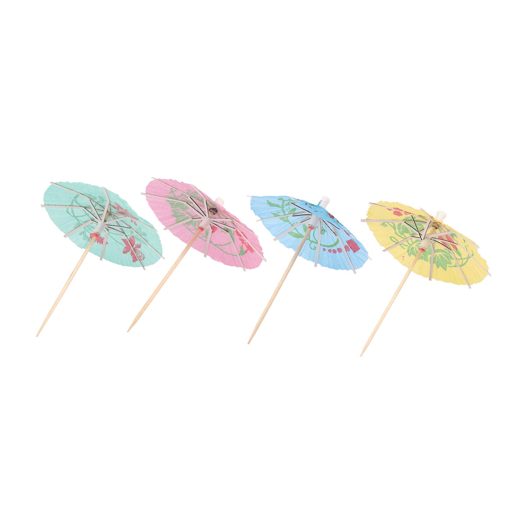 CTRLZS 100 Mixed Paper Cocktail Umbrellas Parasols for Party Tropical Drinks Accessories