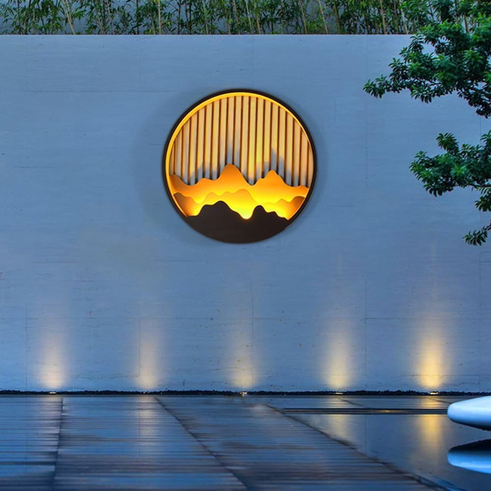 Grande applique murale extérieure étanche LED contre la pluie et l'obscurité