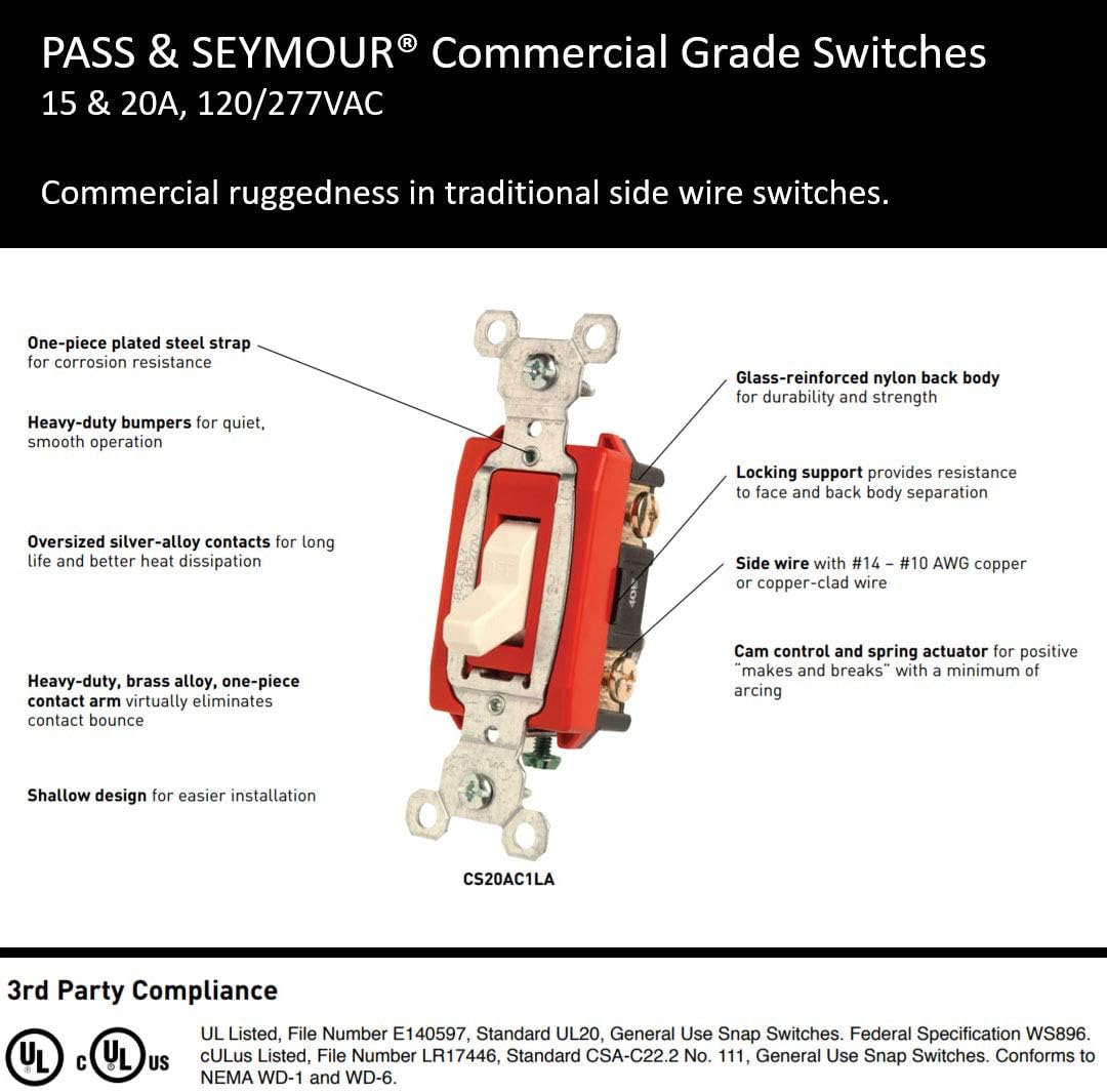 Buy Legrand-Pass & Seymour CS20AC3GRY Pass & Seymour CS20AC3-GRY