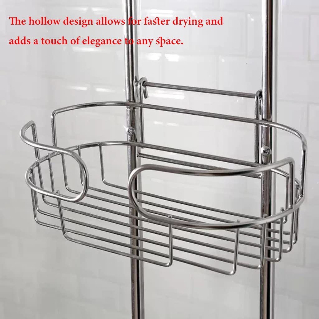 GIZNXBA Estanteria Ducha Colgar Estanteria Baño Acero Inoxidable Estante Organizador De Ducha Colgante Cesta De Almacenamiento Estante, Estantes De Baño