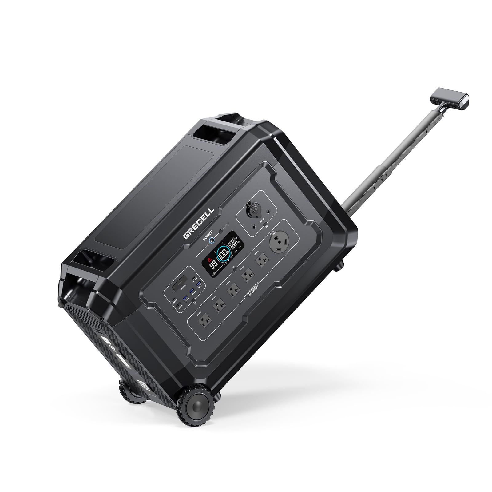 4000W Portable Power Station, 5040Wh Solar Generator with LiFePO4 Battery, 6 AC Outlets (7000W Peak), 1.5H Fast Charge, Expandable Emergency Power for Power Outage, RV Camping & Off-grid Use