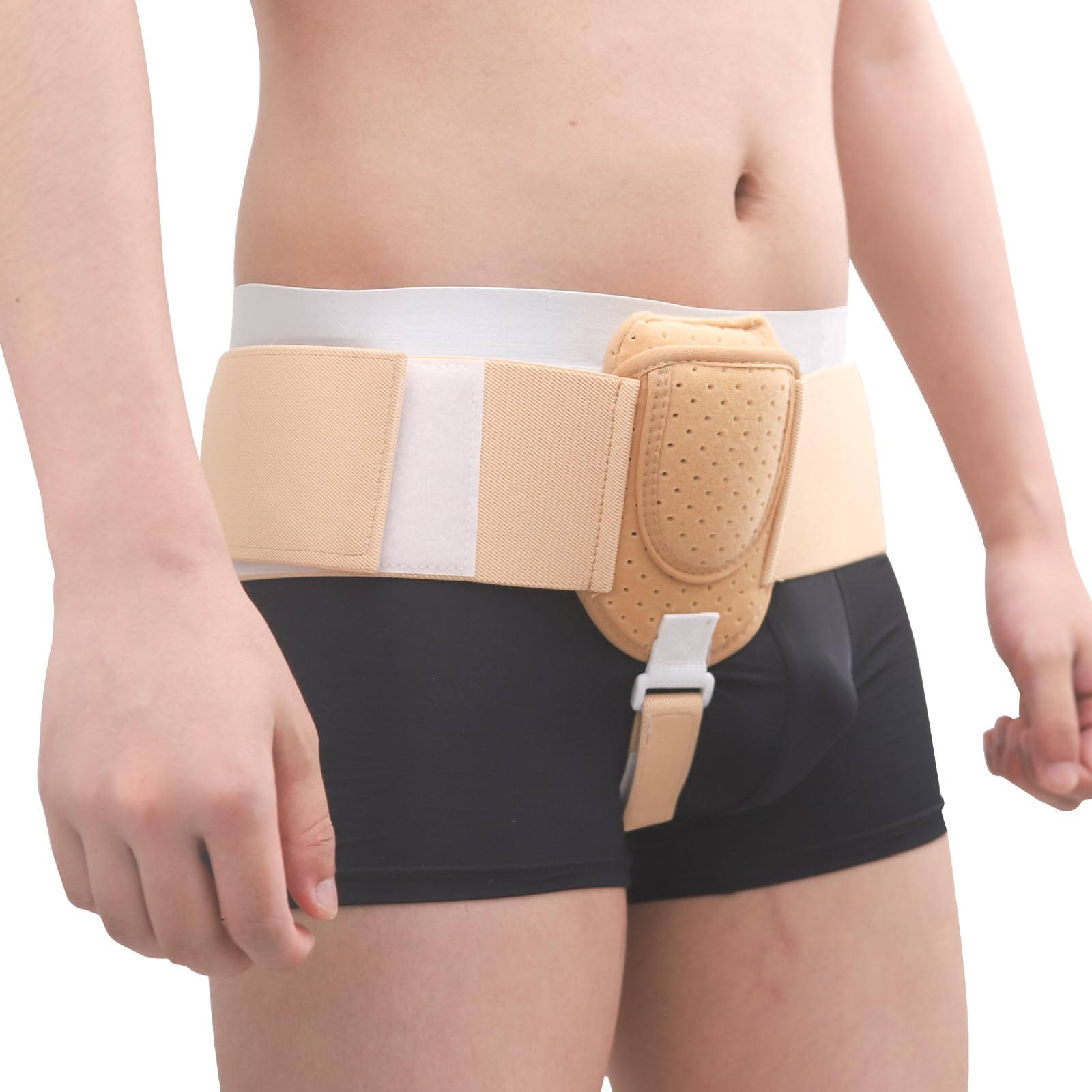 Drepoufly Hernia Belts for Men and Women, Inguinal Hernia Support Belt with Removable Compression Pad, Non-slip Adjustable Hernia Truss, Groin or Sport Hernias Pain Relief, Fits Hip 30-50 inches