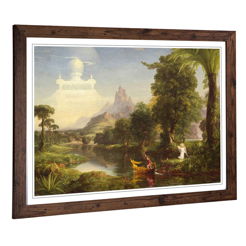 Big Box Art Framed Print of Thomas Cole The Ages of Life Youth Design | Wall Art Picture | Home Decor for Kitchen, Living Room, Bedroom, Hallway, Walnut, A2 / 24.5x18 Inch / 62x45cm