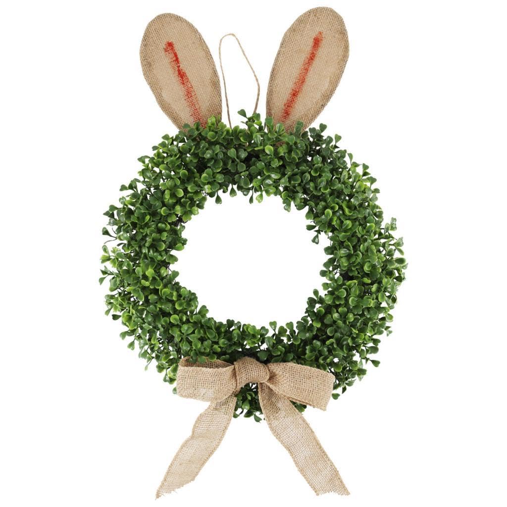 Corona de Pascua para Puerta de Entrada, Adorno Decorativo, Regalo, Guirnalda de Flores Artificiales para, Pared, decoración