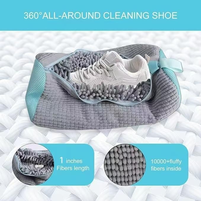 Laundry Shoe Bags for Washing Machine, 2Pcs Shoe Washing Bag Shoe Laundry Bag for Washer and Dryer Reusable Shoe Washing Bags Shoe Washing Machine Bag (Grey-2Pcs)4