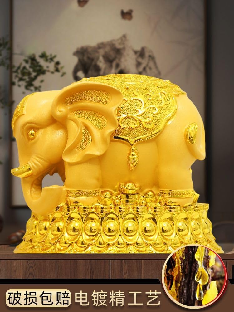 大象摆件 Feng Shui Figurine Home Office Decor Chinese Gifts 客厅存钱罐 Piggy Banks Best Birthday Gifts Home Decoration 2025年新款只进不出成人大容量大人储钱储蓄罐 8127