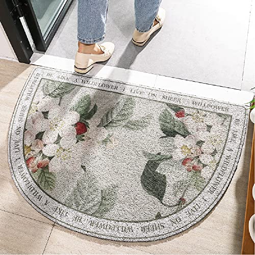 SDINAZ Felpudo Semiluna Exterior Entrada Casa 90 x 60 Felpudo Lluvia Semicircular Antideslizante Entrada Exterior Lavable Medio círculo Felpudos Divertidos Felpudo Interior Entrada Casa 60 x 90 Cover