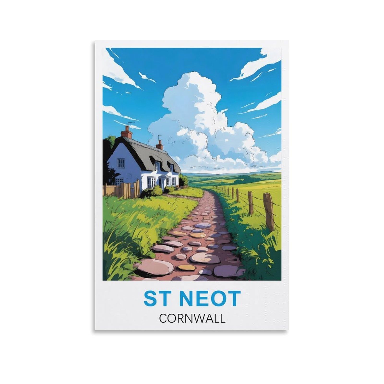 EZMLFA 5D Diamond Painting Kits,St Neot Cornwall Diamond Art Kits Adults, Create Your Own Diamond Painting Full Drill Gifts for Home Decor 40x40cm