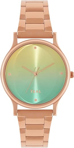 TEAL BY CHUMBAK Round Dial Analog Watch for Women|Paisely Collection| Stainless Steel Strap|Gifts for Women/Girls/Ladies |...