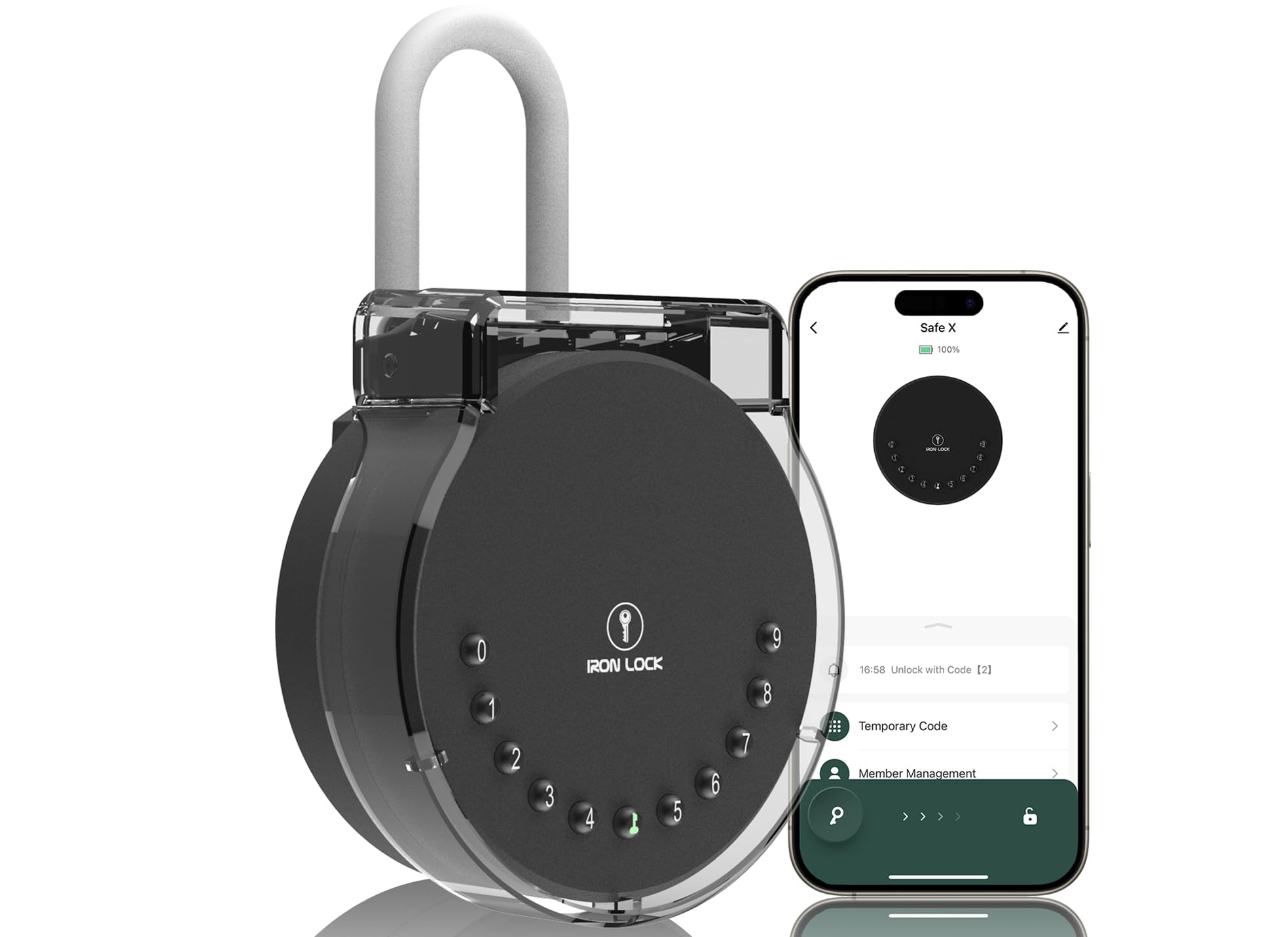Snapklik.com : Iron Lock Portable Smart Key Lock Box - Bluetooth ...