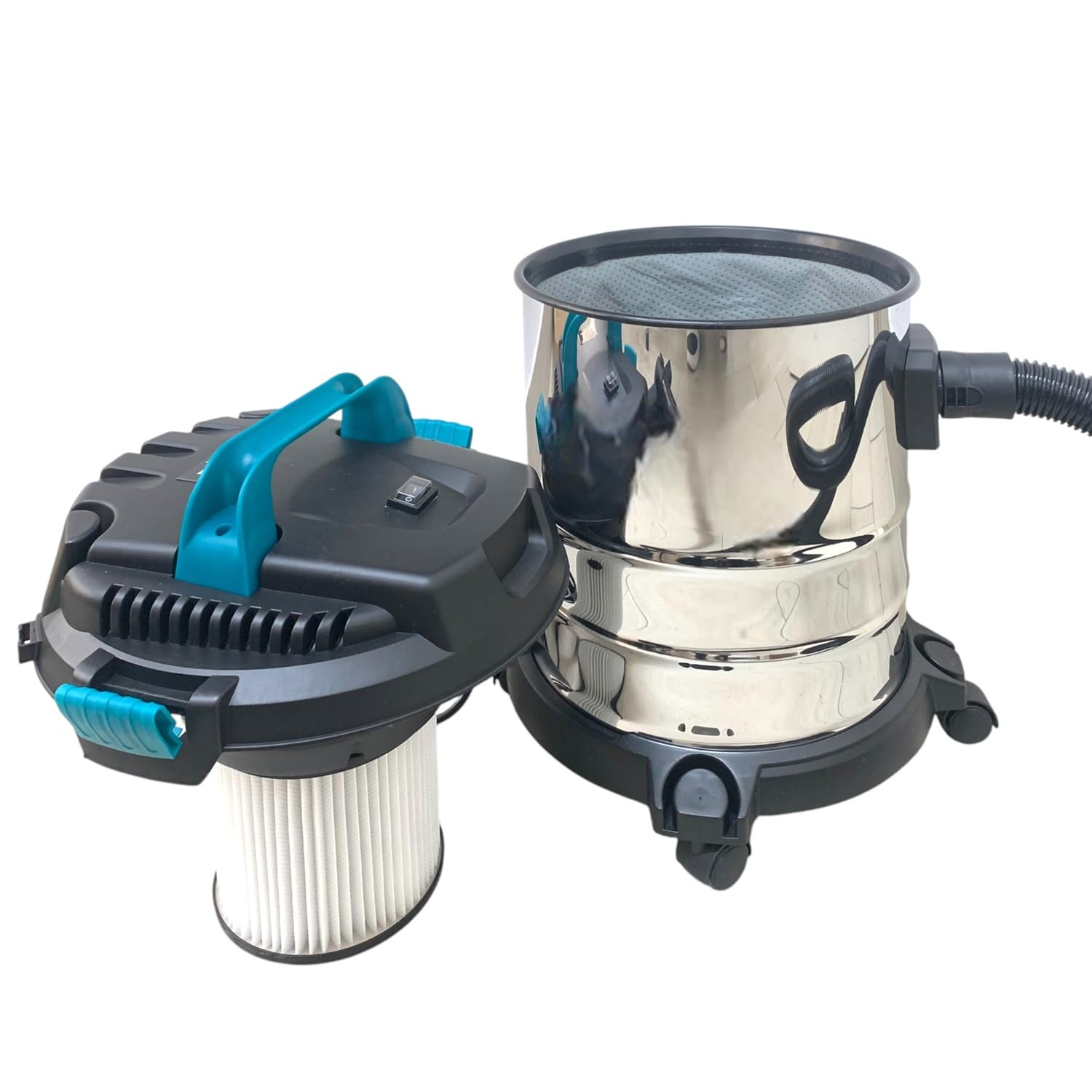 GrecoShop Bidone Aspiratutto Solidi e Liquidi 20L 1000W Aspirapolvere Multifunzione con Funzione Soffiante, Fusto Capiente, Ideale per Casa, Garage, Officina e Auto
