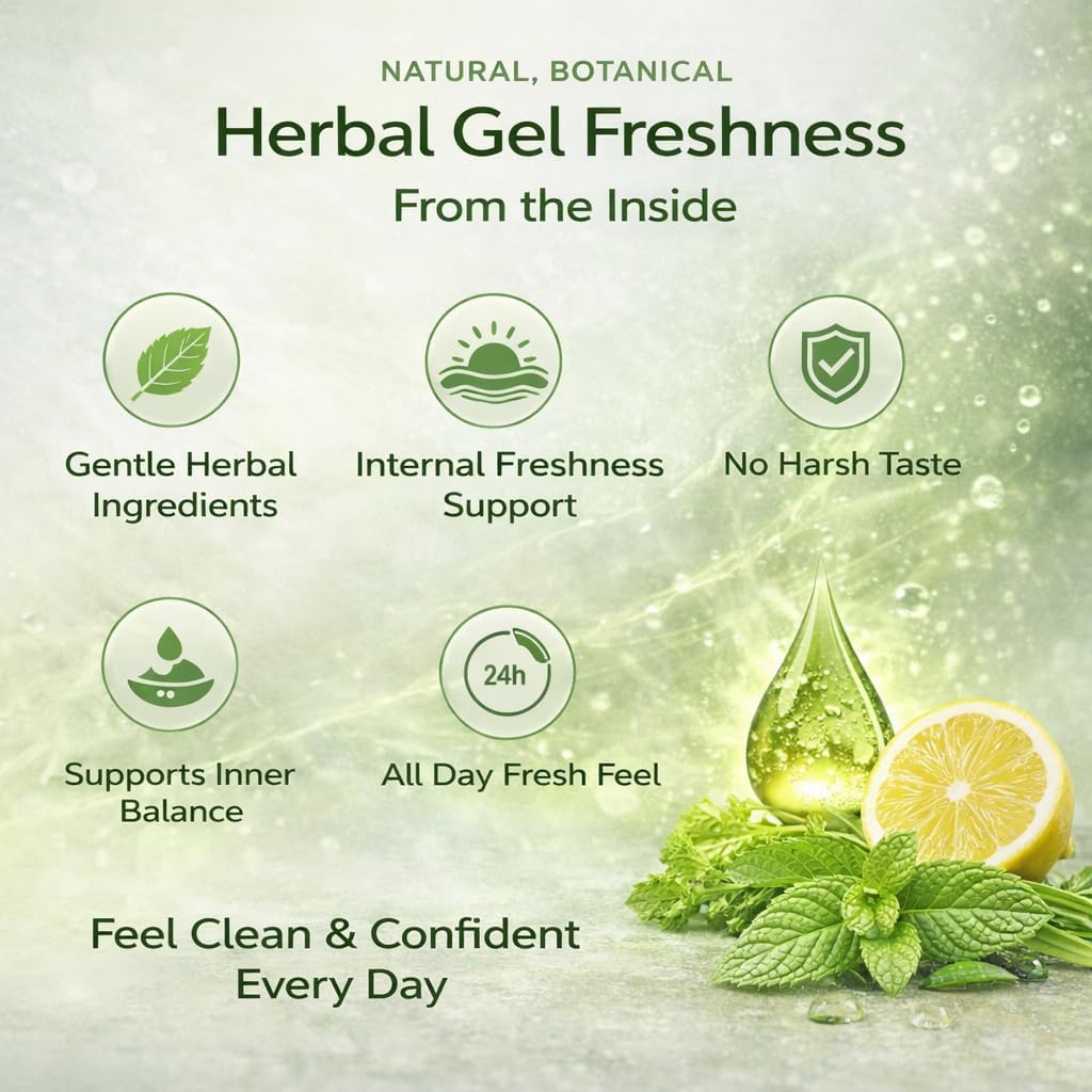 Anti-Bad Breath Herbal Gel – Fresh & Clean Daily Care, Botanical Gel with Chlorophyll & Parsley, Lightweight Oral Care Gel for Everyday Routine, 120g, 60-Day (2)
