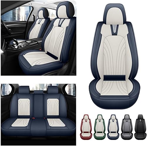 Fundas de asiento de automóvil para Nissan Rogue 2014-2024, impermeables, de piel sintética, compatibles con bolsas de aire, funda protectora de