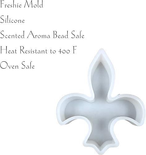 Miniatura 5 de Fleur De Lis Freshie - Molde de silicona para automóvil, 3.75 x 3.25 x 0.8 pulgadas, The Saints para cuentas aromáticas perfumadas hornean con