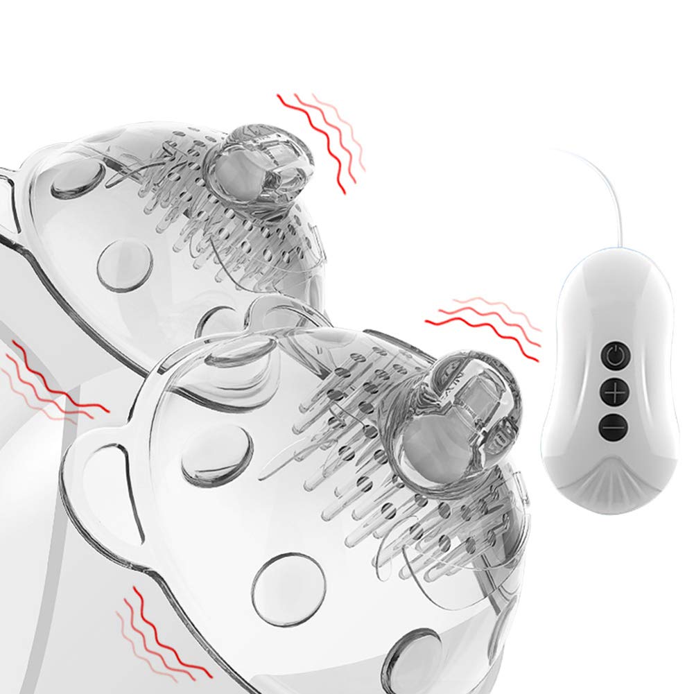 Sucker à TéTons Vibromasseur, Jouets Sexuels pour Stimuler Le Clitoris et Les Mamelons et la Poitrine avec 10 Modes De Vibration, Sex Toys pour Couple/Femme/Homme,Clear
