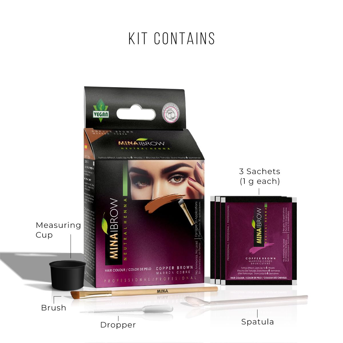 Amazon.com : MINA iBrow Henna Hair Color Tint Kit with Brush Combo Amazon.com : MINA iBrow Henna Hair Color Tint Kit with Brush Combo