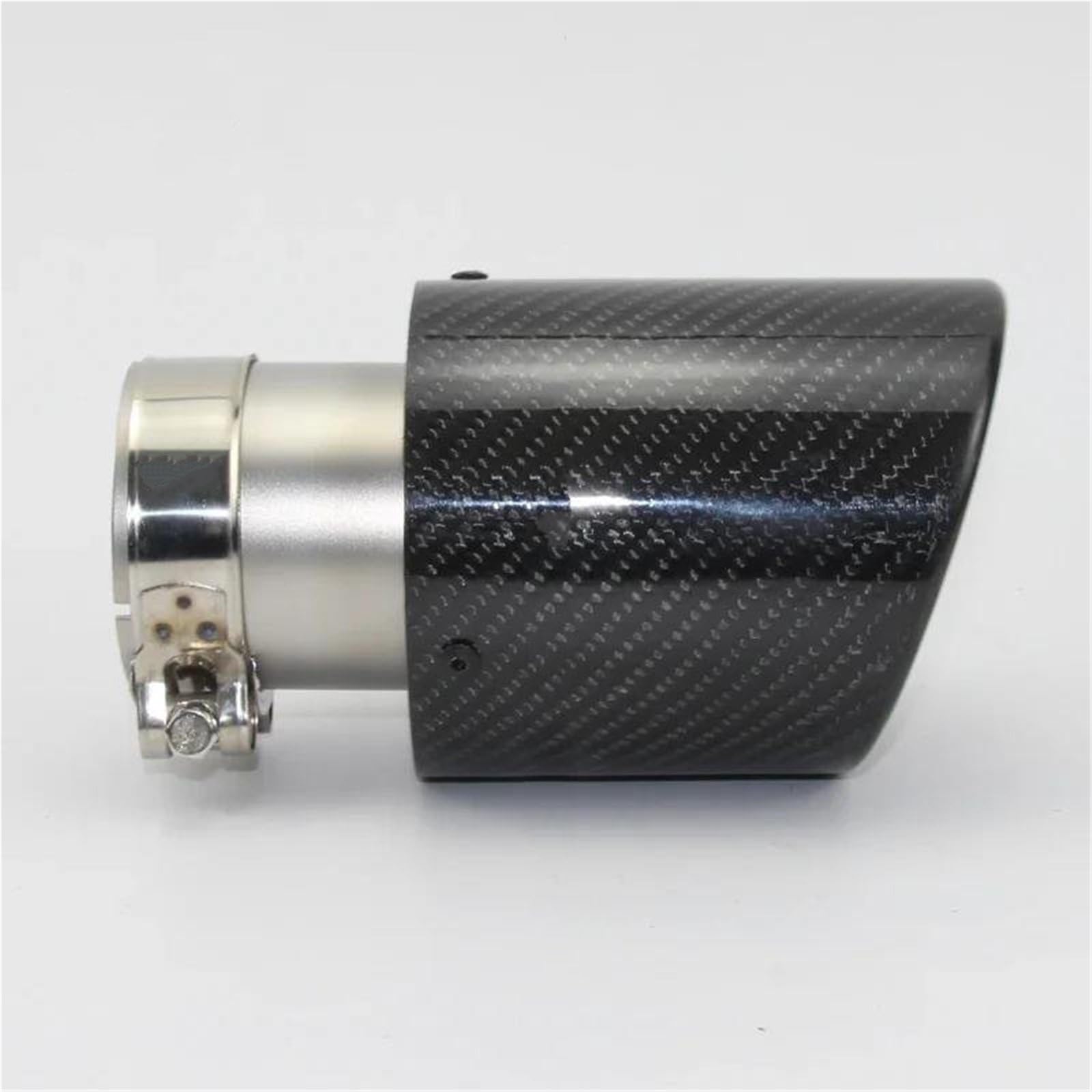 Dla BMW E46 E90 Akcesoria Samochodowe Tłumik Wydechowy Tylna Gardziel Prosta Krawędź Jasne Włókno Węglowe Lustro Stal Nierdzewna Akcesoria Stylizacja(57MM OUT 101MM)