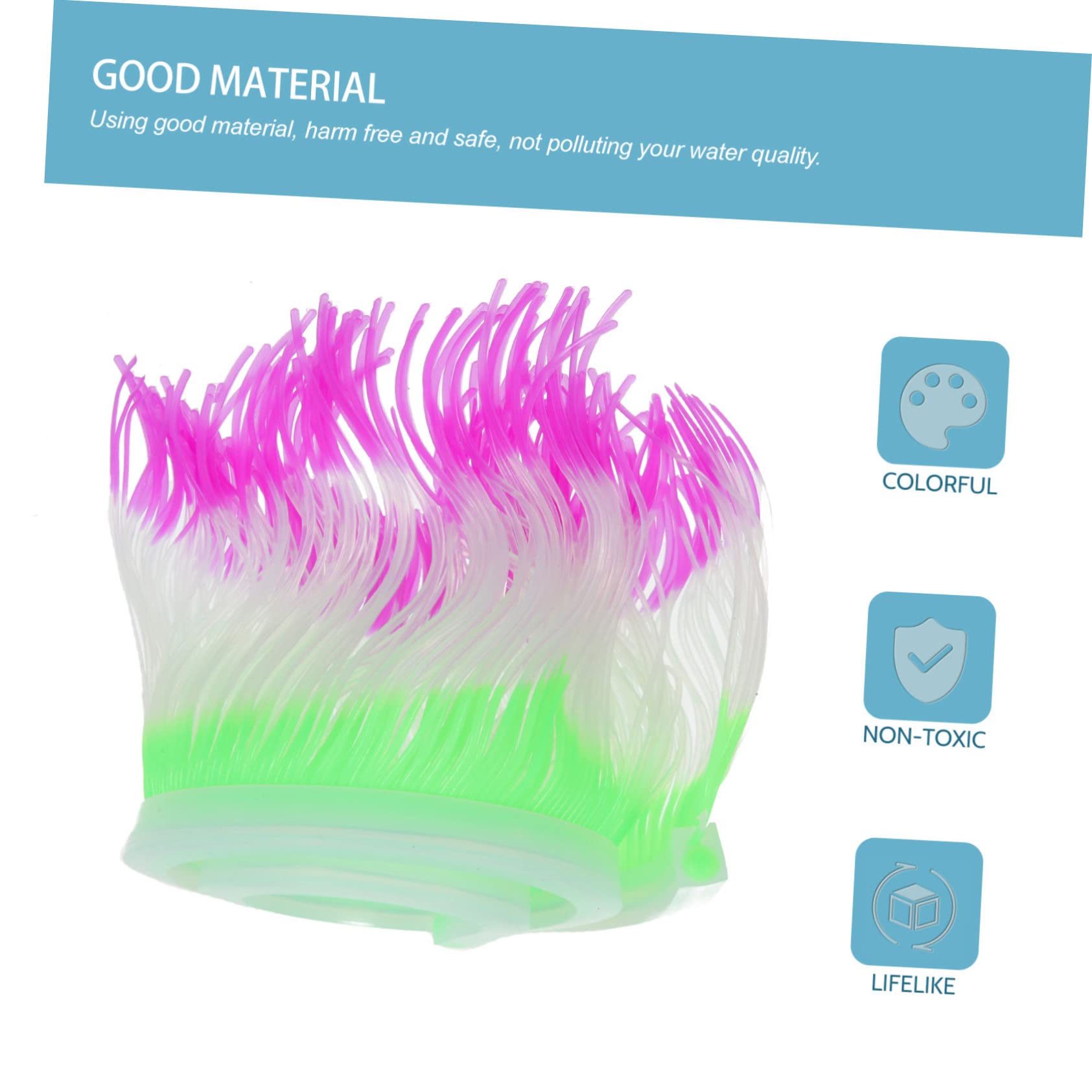 BESPORTBLE 3piezas Adorno De Coral Artificial para Acuario Decoración Vivid Coral Simulación para Peceras para Paisajismo Acuático y Hábitats De Peces