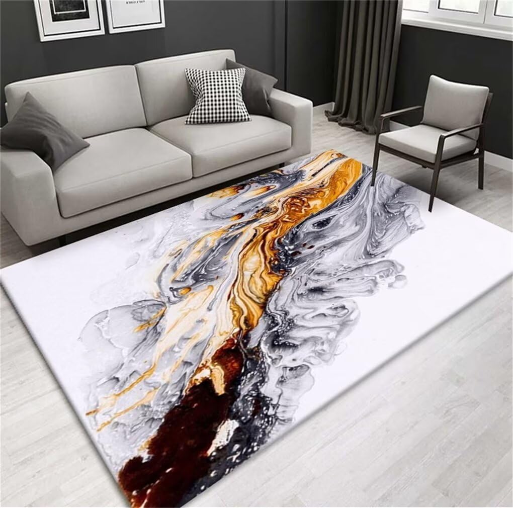 Tapis Chambre Fille Antidérapant et Résistant Grand Format Gris