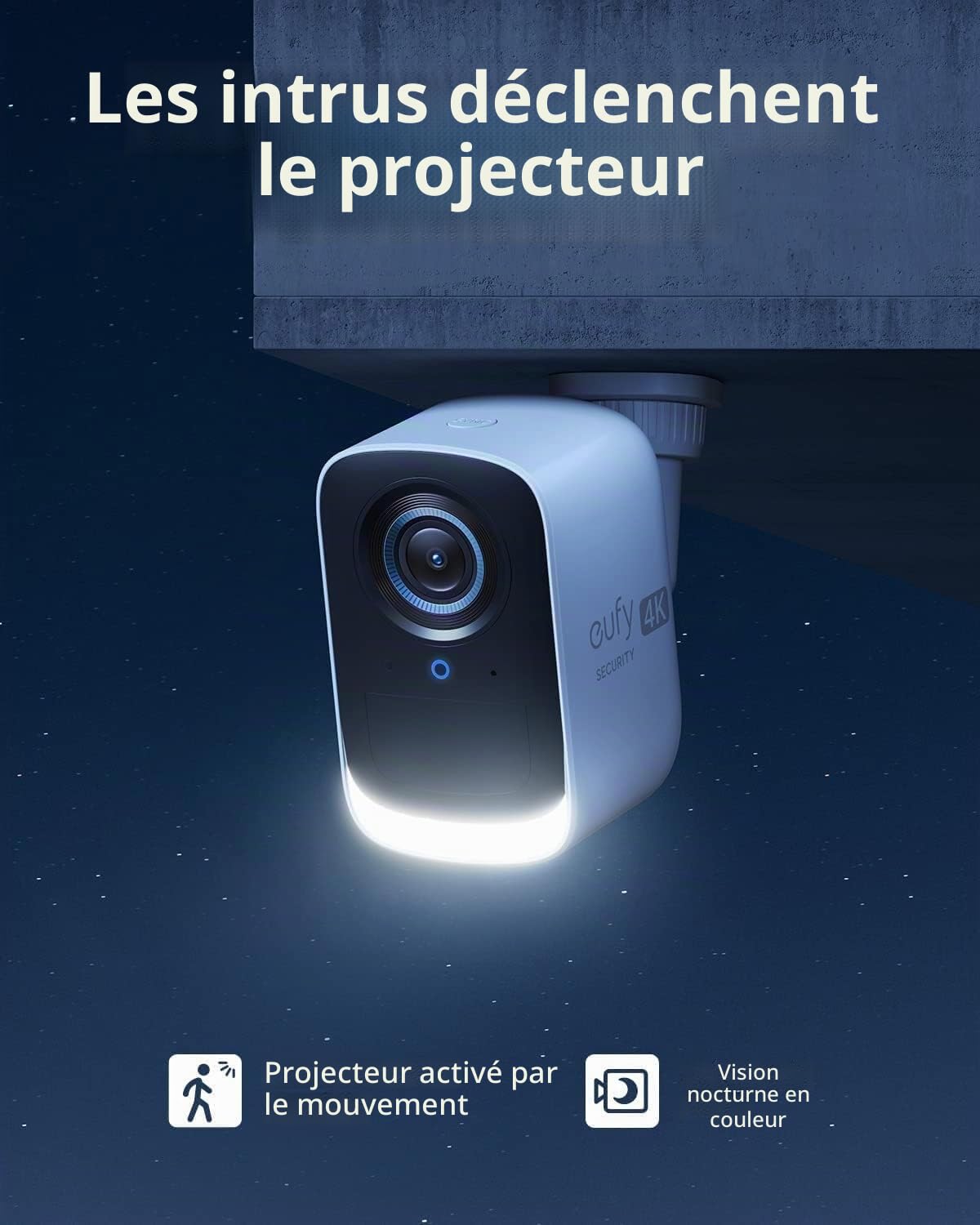eufyCam S300 (eufyCam 3C) 4K Caméra surveillance wifi extérieur sans fil | caméra extérieur, vision nocturne couleur, sans frais, reconnaissance par IA, nécessite HomeBase 3, paquet de 4 + HomeBase 3