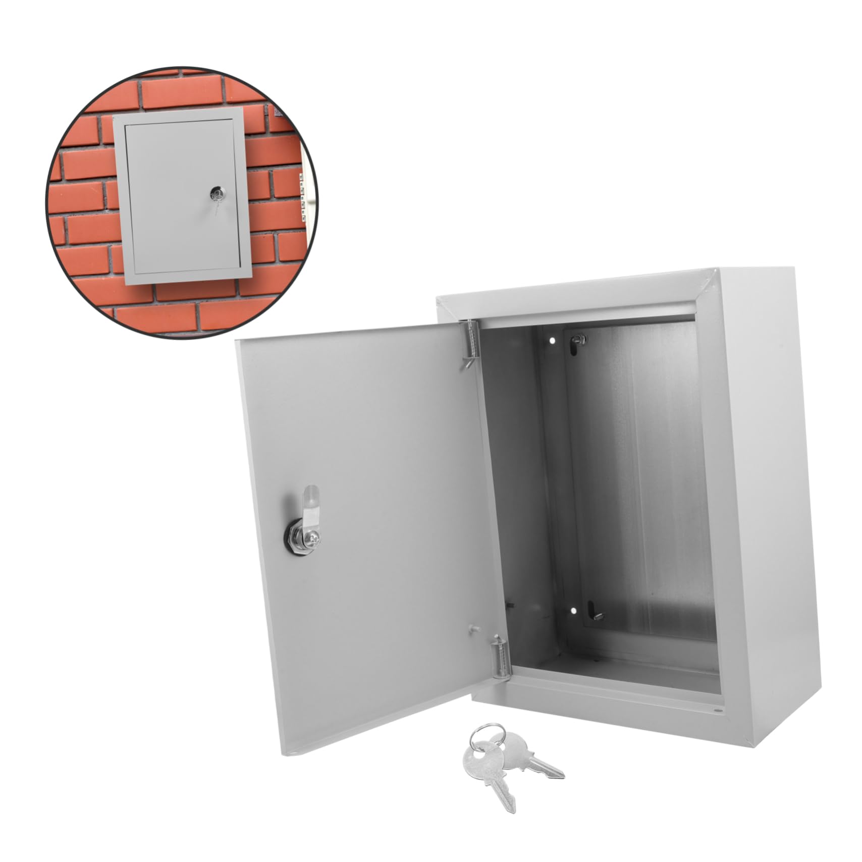 Caja Eléctrica Resistente Intemperie de Aluminio Plata | Montaje en Pared, Protección contra Salpicaduras y Polvo, Uso Comercial E Industrial, para Distribución Eléctrica