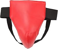 Vista 7 de Protector de ingle de boxeo, protector de entrepierna de boxeo rojo ajustable para artes marciales para niños y jóvenes (M)