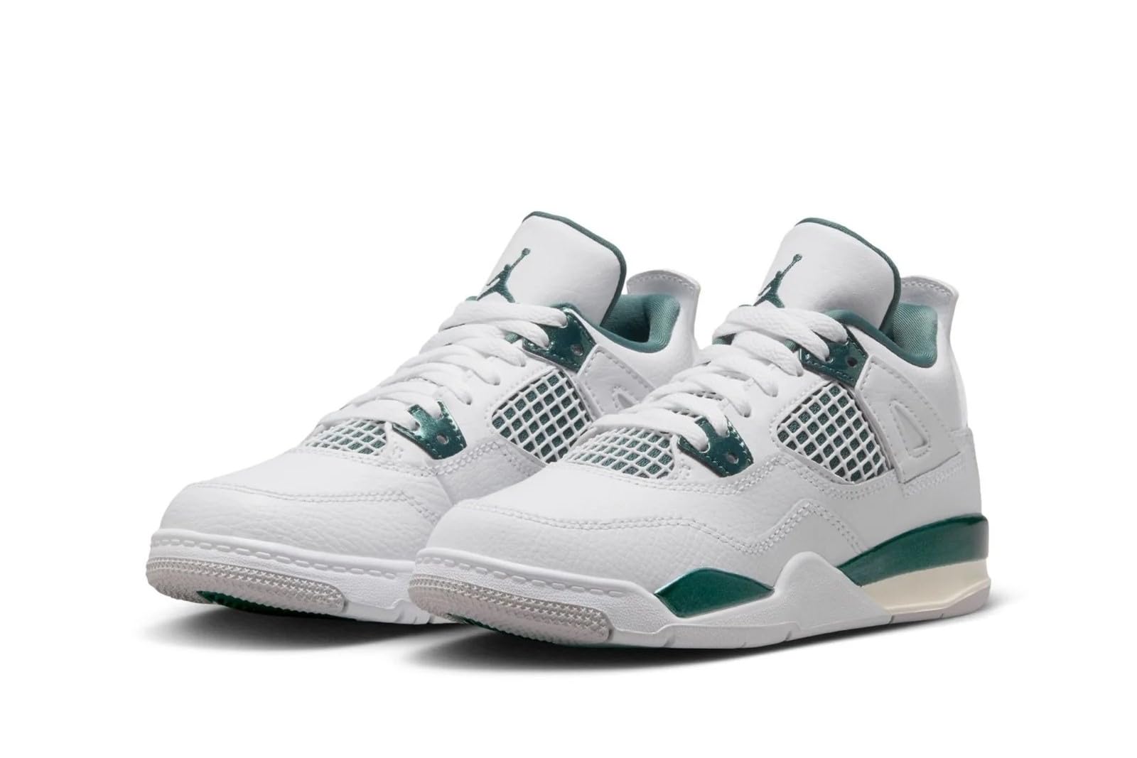 Little Kid's Jordan 4 "Bred Reimagined" - Zapatos deportivos preescolares para niños pequeños, color negro/rojo fuego-gris cemento (BQ7669-006), Blanco/verde oxidado-blanco, 13.5 Little Kid