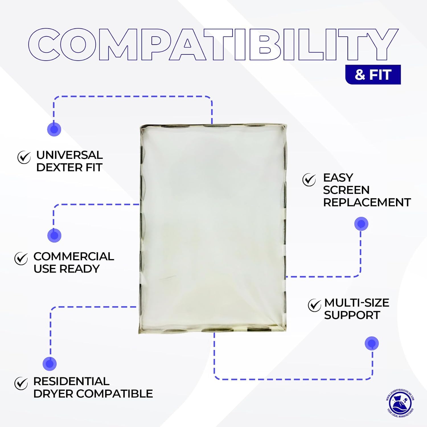 Dexter Lint Screen Replacement – Durable Frameless Dryer Lint Filters for Commercial & Residential Use (9822-010-000) - 26 7/8" X 24" (Pack of 1)