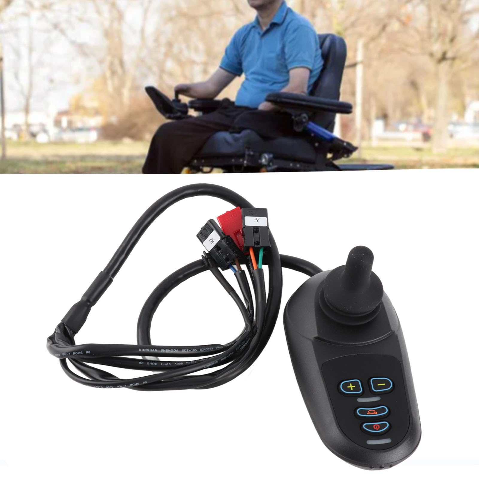 Generic Controlador de Joystick para Silla de Ruedas Eléctrica con Características de Seguridad y Disipación de Calor para Uso Diario Compatible con las Principales Marcas DC24V 45A