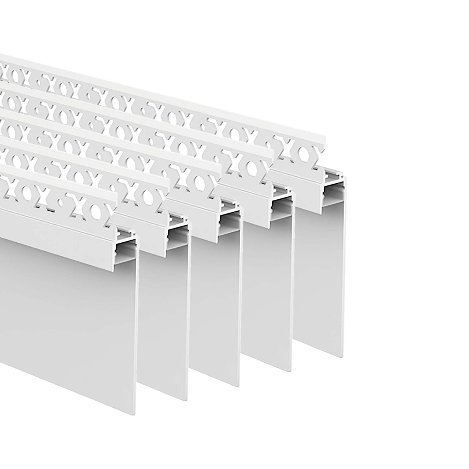 G.W.Sยฎ Skirting LED Profile, 5-Pack Aluminium Channel for LED Strip Light, 1 Metre 119.5mmx19mm (830) โ image 1