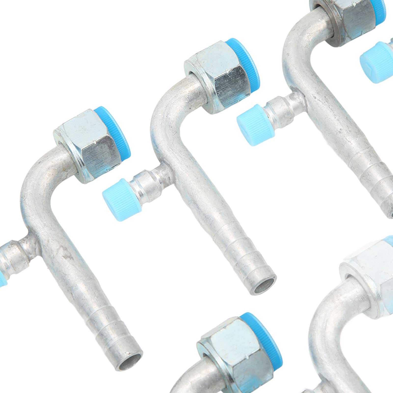 Conectores de Manguera de CA para Automóvil, 10 Piezas, Aire Acondicionado de Aluminio, Conector de Manguera de Drenaje de CA, Accesorio de Codo para Automóviles, Camiones, (13 mm/0,51 pulgadas 14,5
