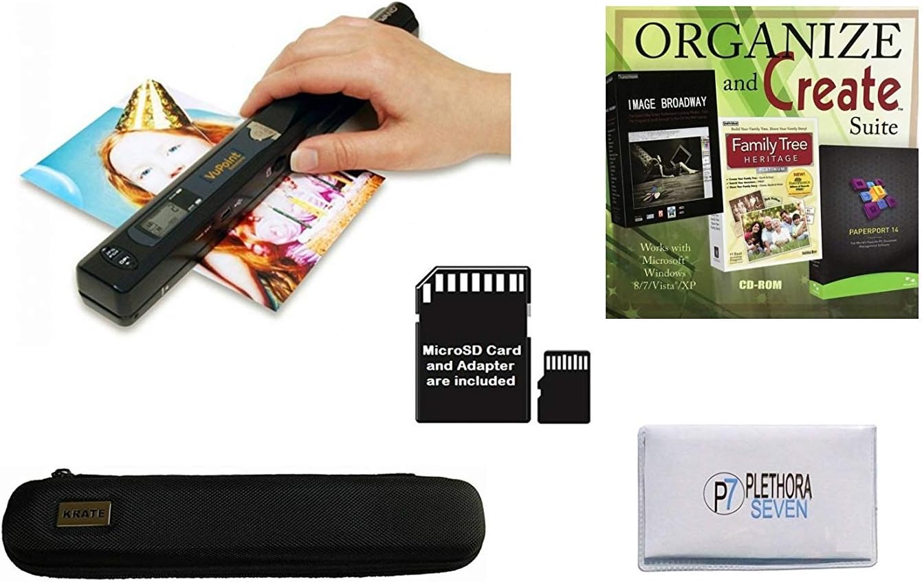 VuPoint Magic Wand Portable Scanner PDS-ST415-VP (Bundle w/ 8GB SD, Case, Software)