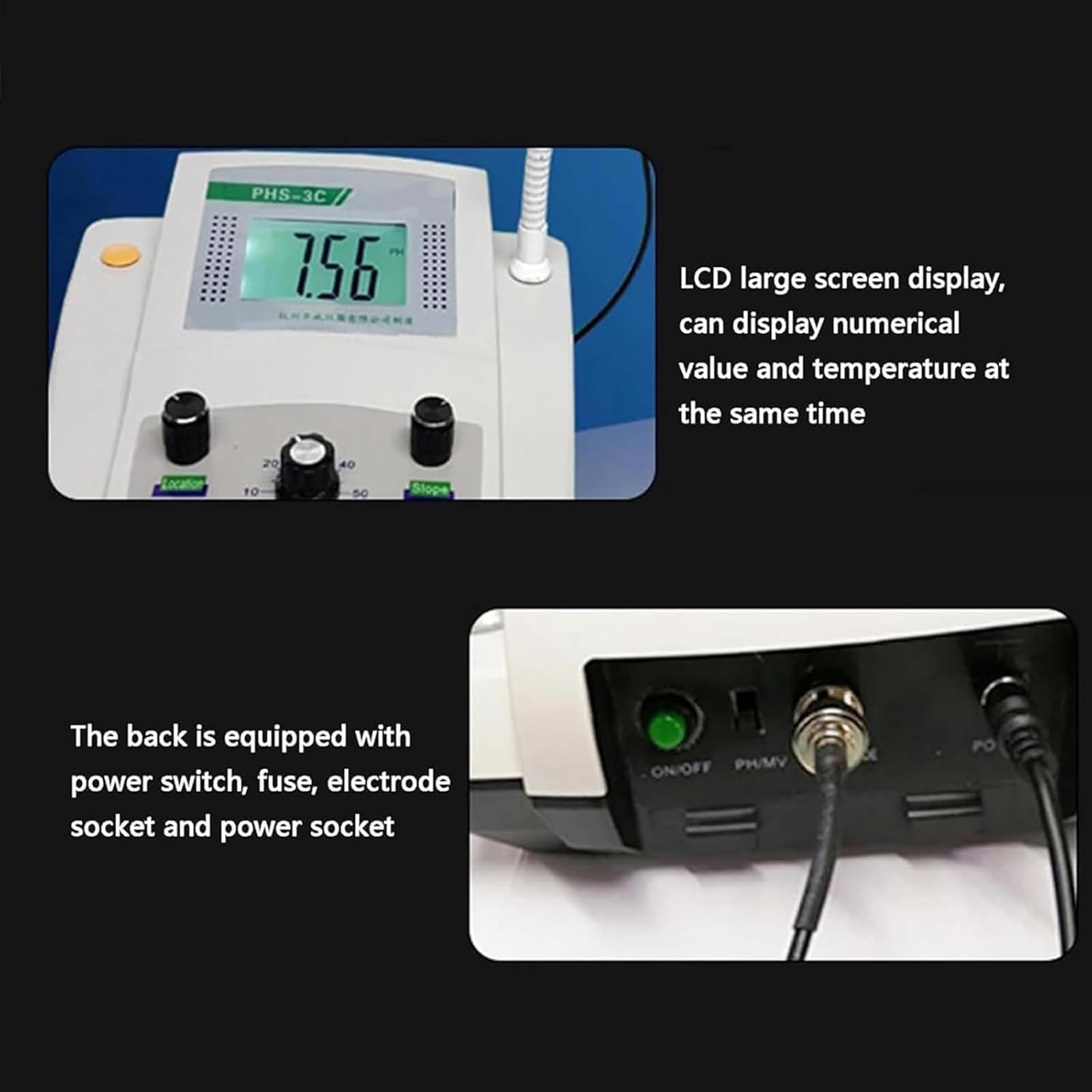 Misuratore Di Acidità Del Laboratorio Da Tavolo, Misuratore Di Acidità Digitale Con Display a Cristallo Liquido, Intervallo Di Misurazione 0 ~ 14,00pH, Positivo E Negativo 1999mV/1600mV, Per Ambiente