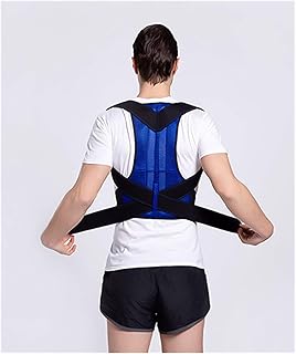Corrector de Espalda Ajustable, Soporte Lumbar para Hombros, corsé, cinturón de ortodoncia para Hombres (Color: Azul, Talla: Grande) (Azul 3X)