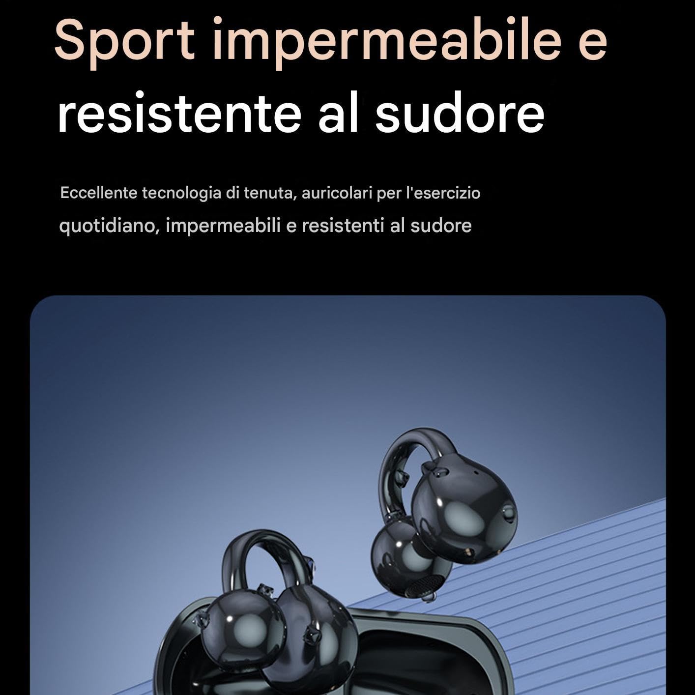 Auricolari intelligenti, auricolari touchscreen | Clip wireless intelligente su cuffia,AI TRADUZIONE AI CANCELLA DI TRADUZIONE Cancellette per le orecchie sportive impermeabili per la traduzione del l