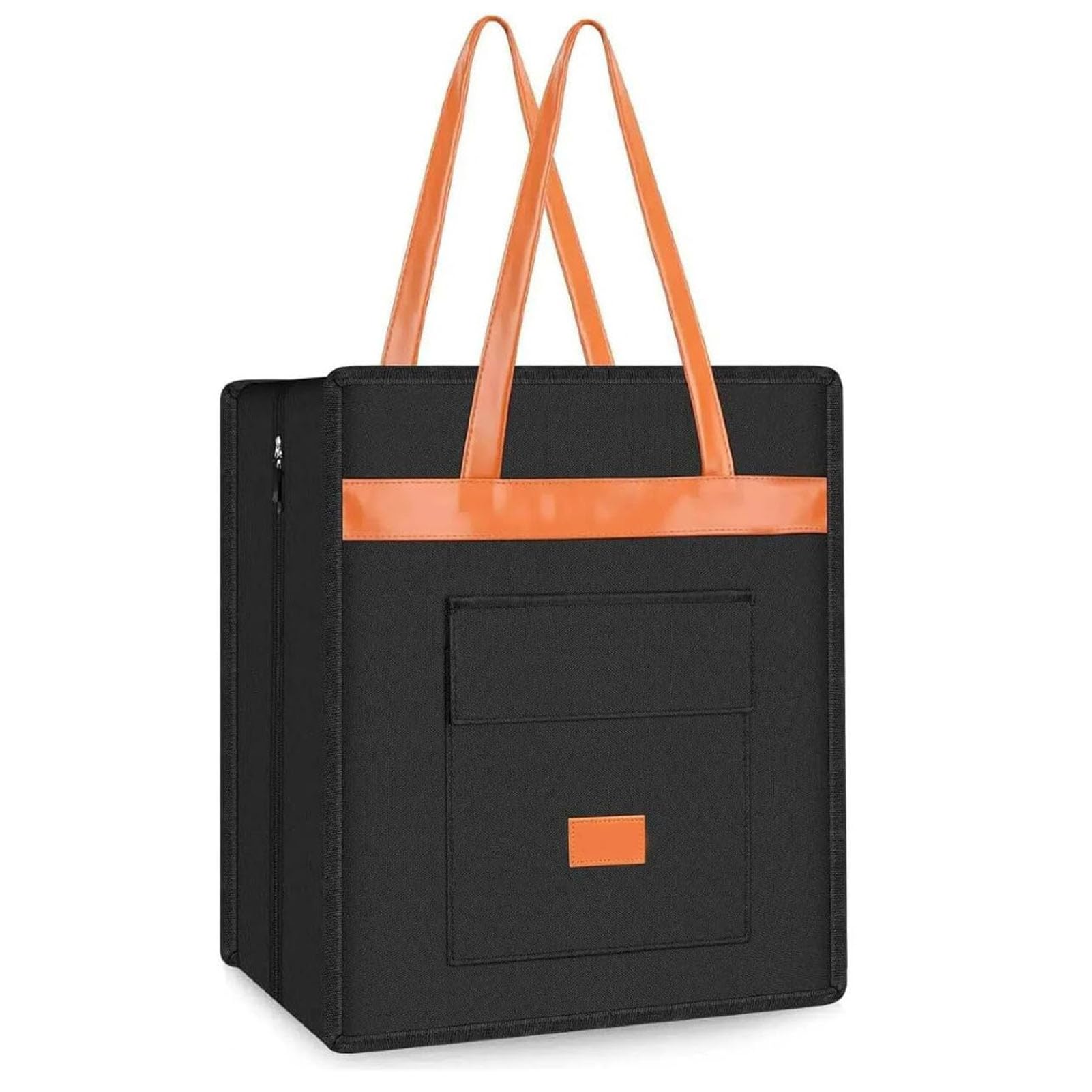 Luocute Borsa per Scarpe da Viaggio con Manico in Pelle Nera, può Contenere 6 Paia (BLACK)