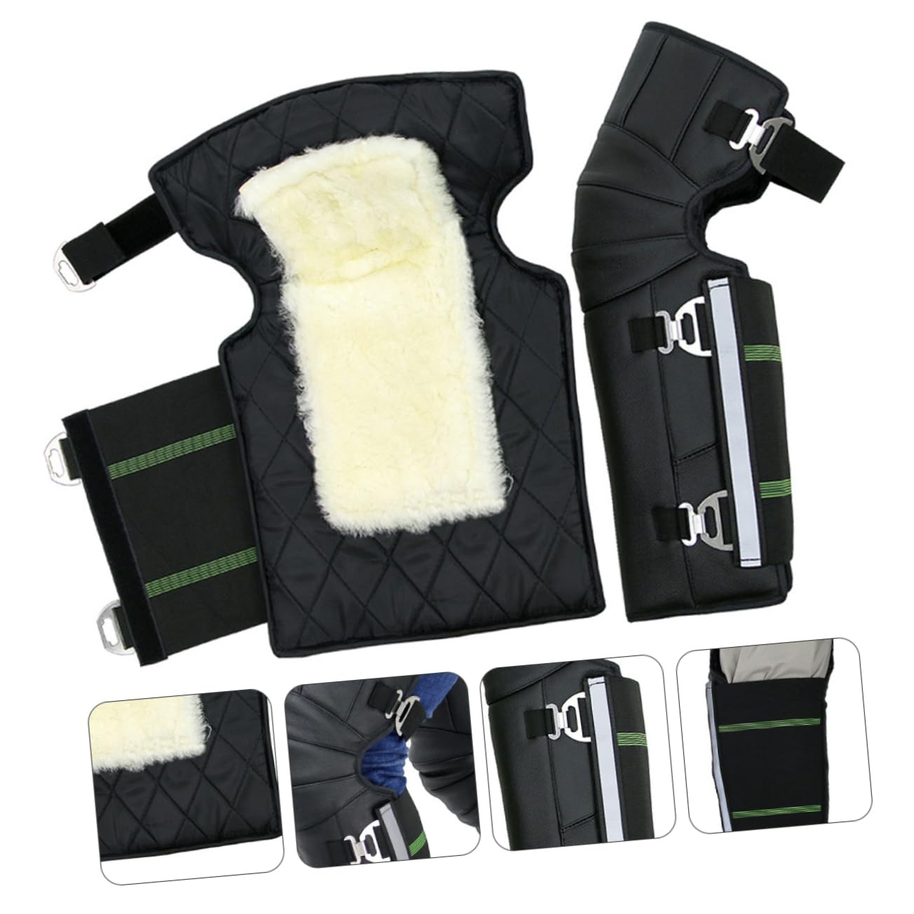 NOLITOY 1pair Motorcycle Warm Knee Sleeve Windproof Kneecaps for Outdoor Riding Made Elastic for Cold Weather and