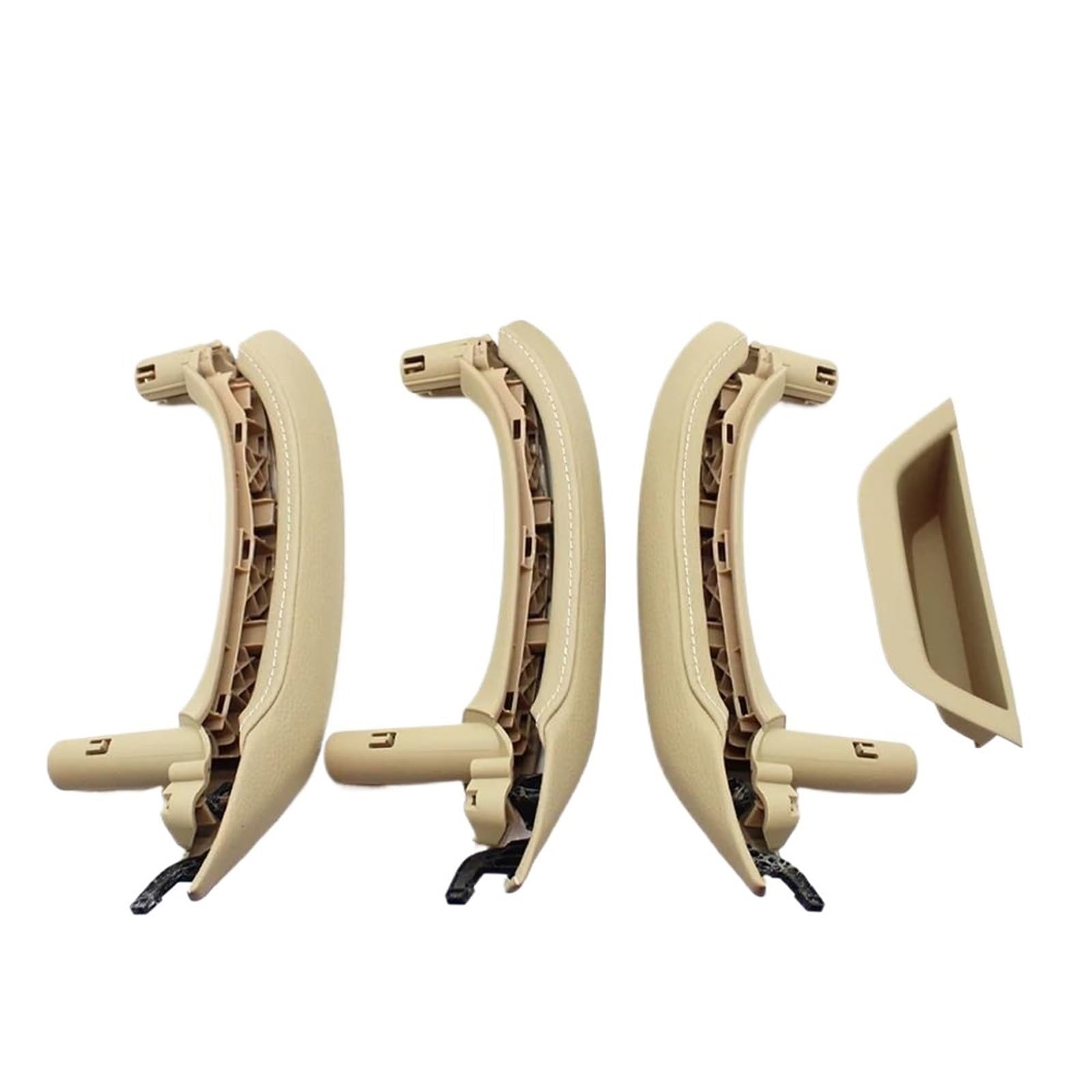 JYUTDW Inner Door Handle Auto Door Handle Interior Grab Trim for BMW for X3 X4 F25 F26 2010-2016(RHD 7PCS Beige)